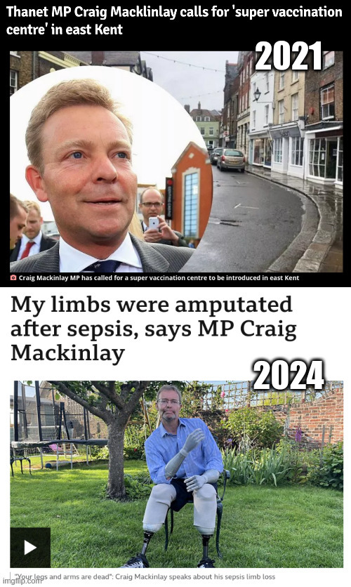 Fully Vaccinated Jab Pushing MP Craig McKinley | 2021; 2024 | image tagged in covid vaccine | made w/ Imgflip meme maker