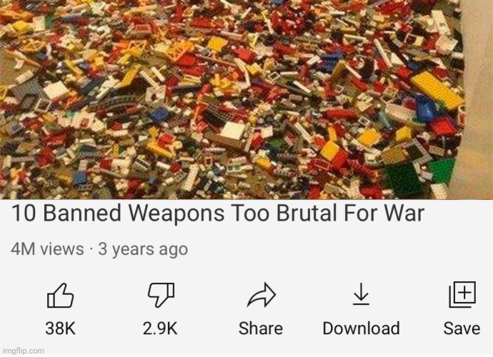 image tagged in lego obstacle,banned weapons too brutal for war | made w/ Imgflip meme maker