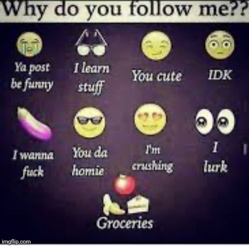 extra freaky "why do you follow me?" | image tagged in extra freaky why do you follow me | made w/ Imgflip meme maker