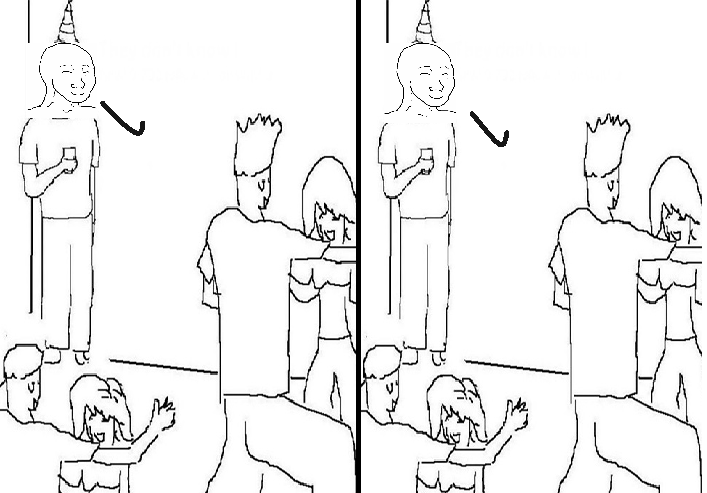 Happy Wojak Party Blank Meme Template