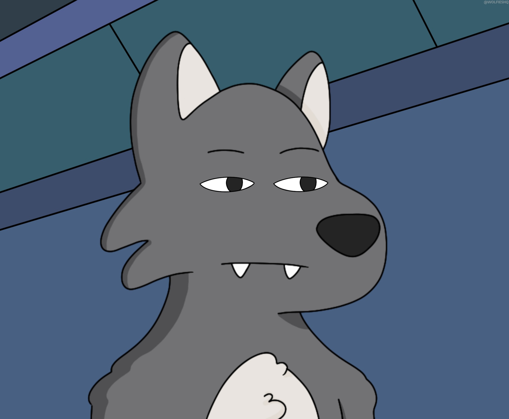 Wolfie Eye Squint | image tagged in wolfie,eye roll,squint,hmm,interesting,dog | made w/ Imgflip meme maker