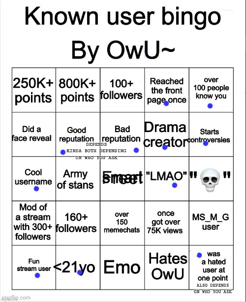 First post here :3 | DEPENDS
KINDA BOTH DEPENDING ON WHO YOU ASK; ALSO DEPENDS ON WHO YOU ASK | image tagged in stupid bingo by owu re-uploaded by ayden | made w/ Imgflip meme maker