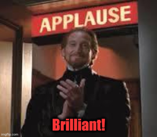 Applause. | Brilliant! | image tagged in applause | made w/ Imgflip meme maker