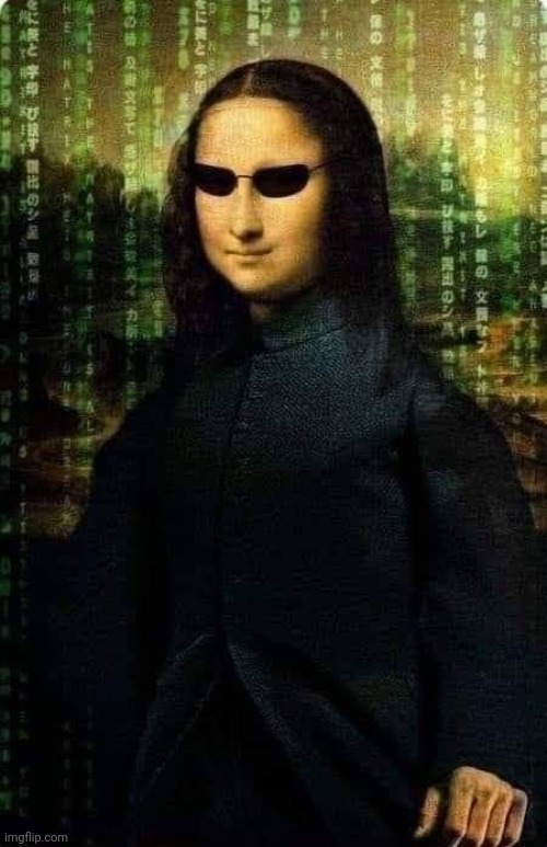 Matrix Mona Blank Meme Template