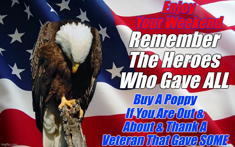 o7 | Enjoy Your Weekend; Remember The Heroes Who Gave ALL; Buy A Poppy If You Are Out & About & Thank A Veteran That Gave SOME | image tagged in last memorial day,patriotism,america,veterans,fallen soldiers | made w/ Imgflip meme maker