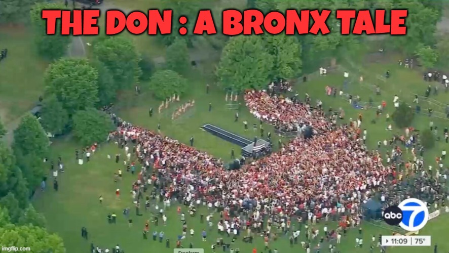 a bronx tale 5 hours before hand | THE DON : A BRONX TALE | image tagged in bronx,new york,trump,donald trump,maga,make america great again | made w/ Imgflip meme maker