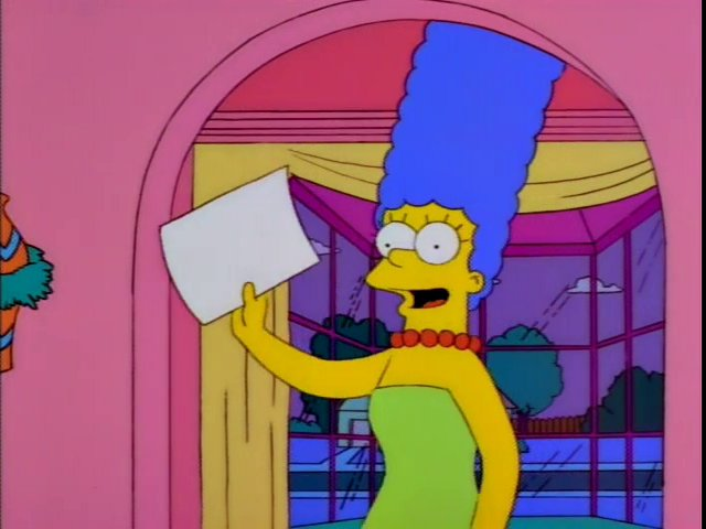 Marge Simpson Note Blank Meme Template