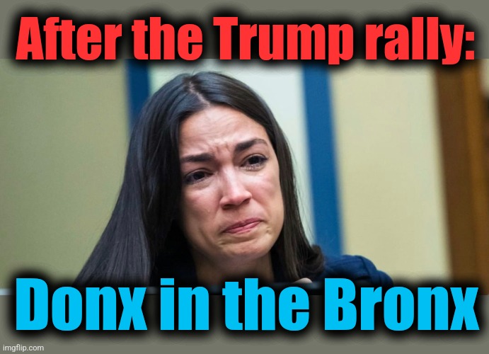 Sad donkeys! | After the Trump rally:; Donx in the Bronx | image tagged in aoc,donx in the bronx,new york,democrats,donald trump,butthurt | made w/ Imgflip meme maker