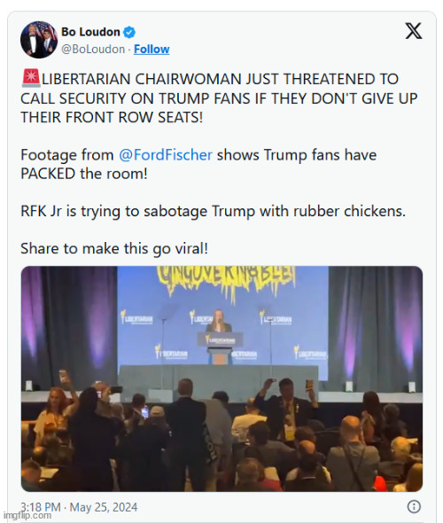 President Trump Addresses Libertarian National Convention in D.C | image tagged in they need trump,to pack the hall | made w/ Imgflip meme maker