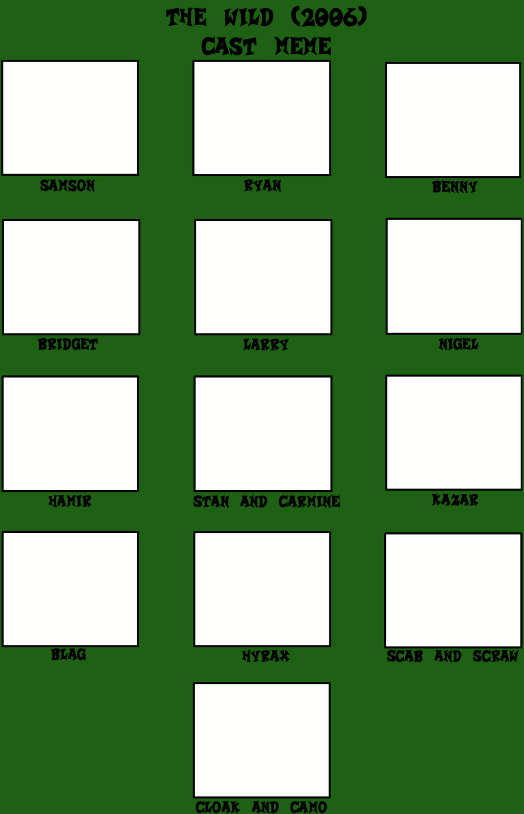 The Wild Cast Meme Blank Meme Template