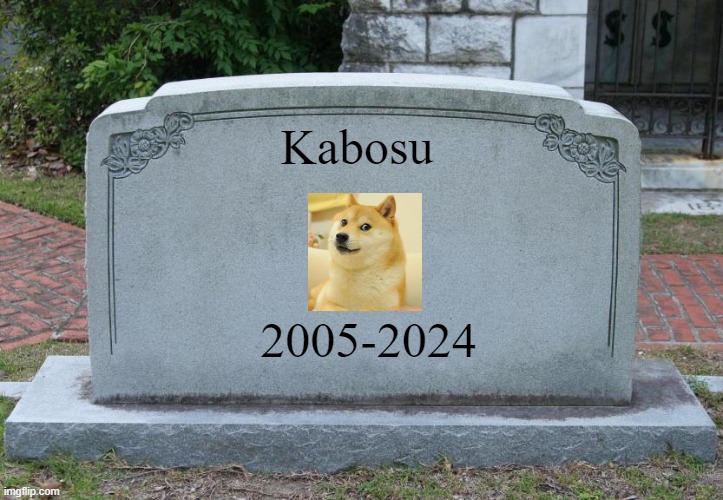 Doge Funeral | Kabosu; 2005-2024 | image tagged in doge,legends never die | made w/ Imgflip meme maker