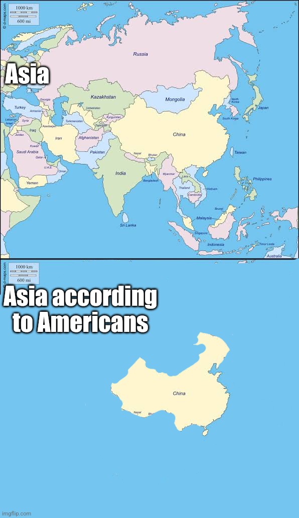 Asia; Asia according to Americans | made w/ Imgflip meme maker