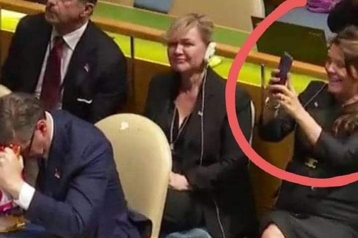 Vucic's minions in UN Blank Meme Template