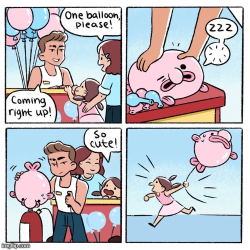 image tagged in balloon,blobfish | made w/ Imgflip meme maker