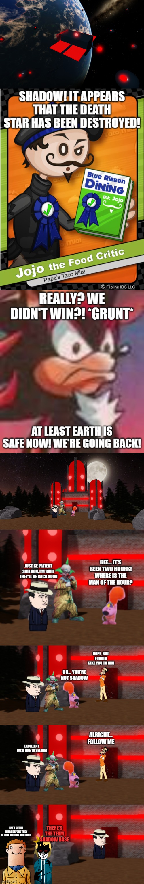 Shadow is back on earth | made w/ Imgflip meme maker