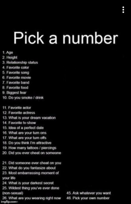 Pick A Number | image tagged in pick a number | made w/ Imgflip meme maker