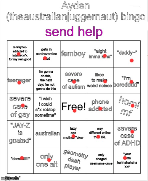 image tagged in ayden outdated bingo | made w/ Imgflip meme maker