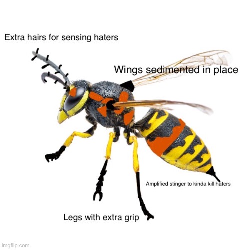 BEHOLD!! The Batim wasp!(batim:OKAY, THAT ACTUALLY IS FUNNY IN A GOOD WAY) | image tagged in oh wow are you actually reading these tags,batim,wasp,hell yeah | made w/ Imgflip meme maker