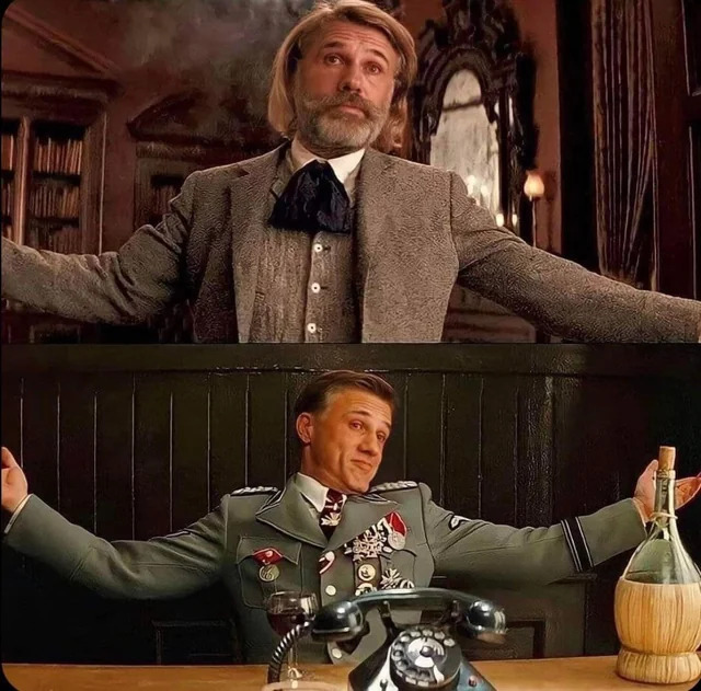 Christoph waltz before and after Blank Meme Template