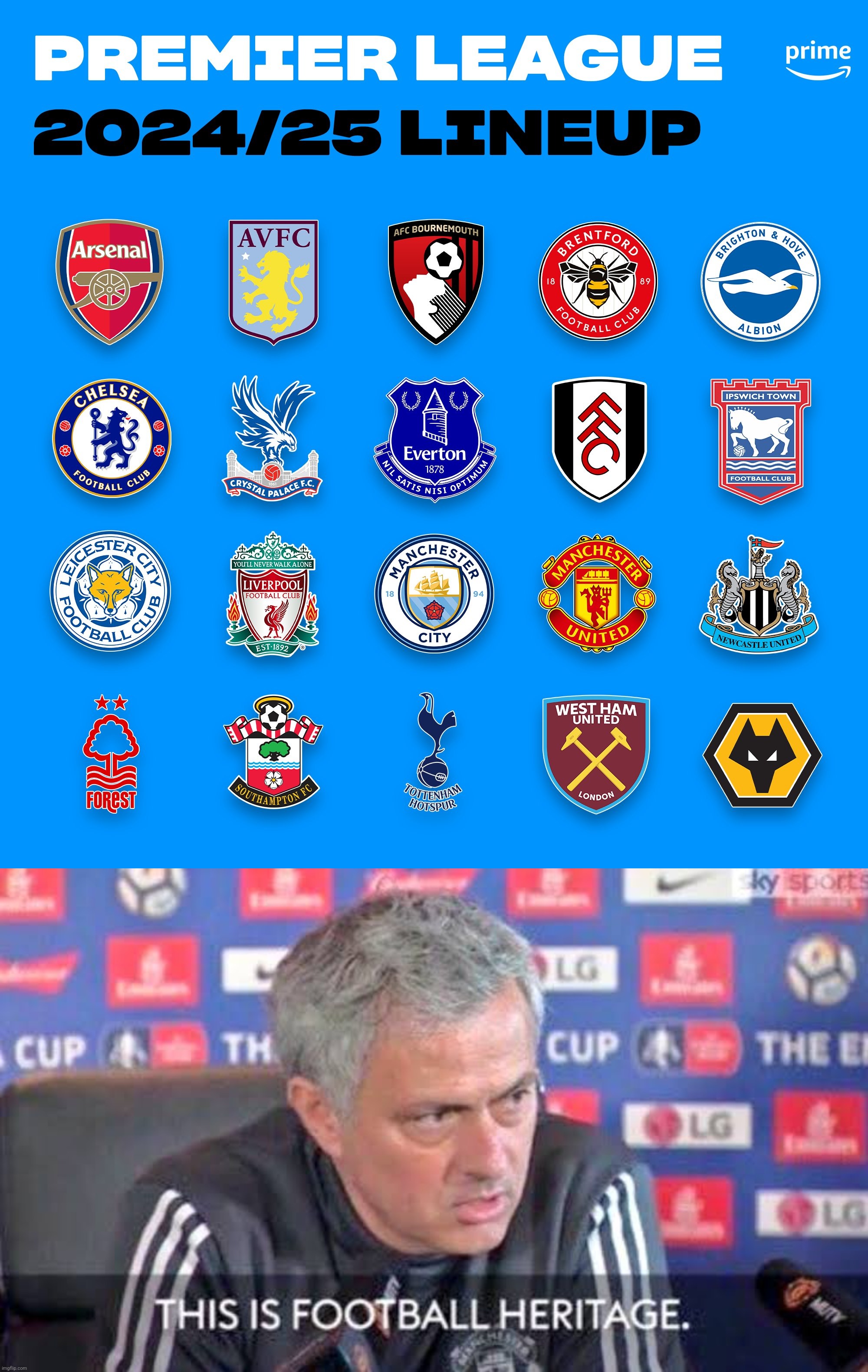 New Season of the Premier League - 2024/25 | 17th August on Amazon, Sky and TNT Sports | image tagged in premier league,manchester city,manchester united,chelsea,arsenal,liverpool | made w/ Imgflip meme maker