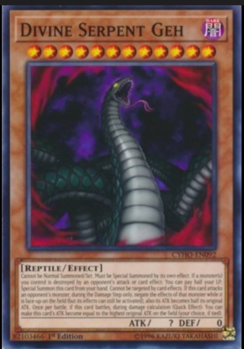 Divine serpent ge h yugioh card Blank Meme Template