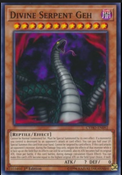 High Quality Divine serpent ge h yugioh card Blank Meme Template