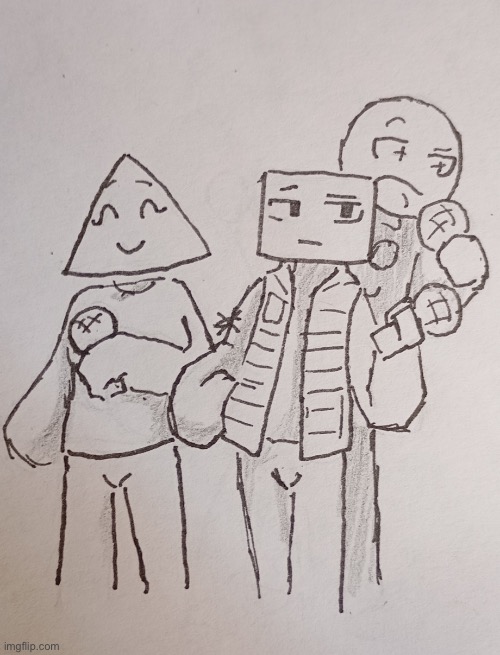 So apparently ShadowSkul turned three of my OCs into Fnf characters (rp if you want? | image tagged in byrd dinamo and setuh | made w/ Imgflip meme maker