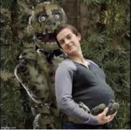 matpat x springtrap | image tagged in matpat x springtrap | made w/ Imgflip meme maker