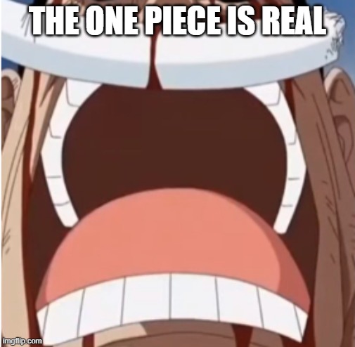 One piece is real | THE ONE PIECE IS REAL | image tagged in one piece is real | made w/ Imgflip meme maker