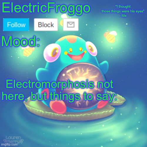 ElectricFroggo (Marie) announcement temp Blank Meme Template