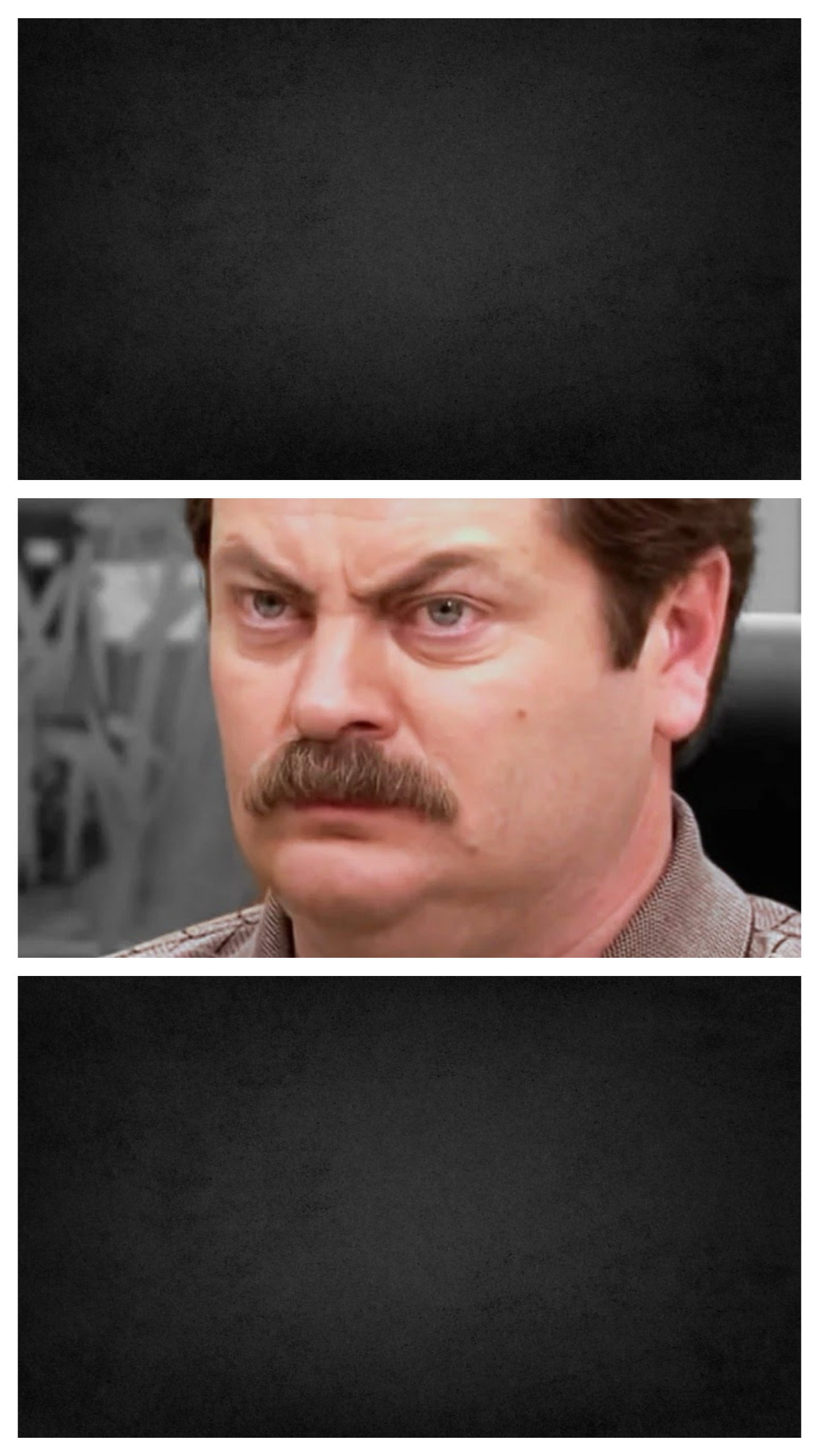 Ron Swanson Disappointed Blank Meme Template