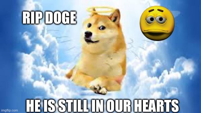 Goodbye our friend.... | RIP DOGE; HE IS STILL IN OUR HEARTS | image tagged in doge,rip,goodbye,heaven | made w/ Imgflip meme maker