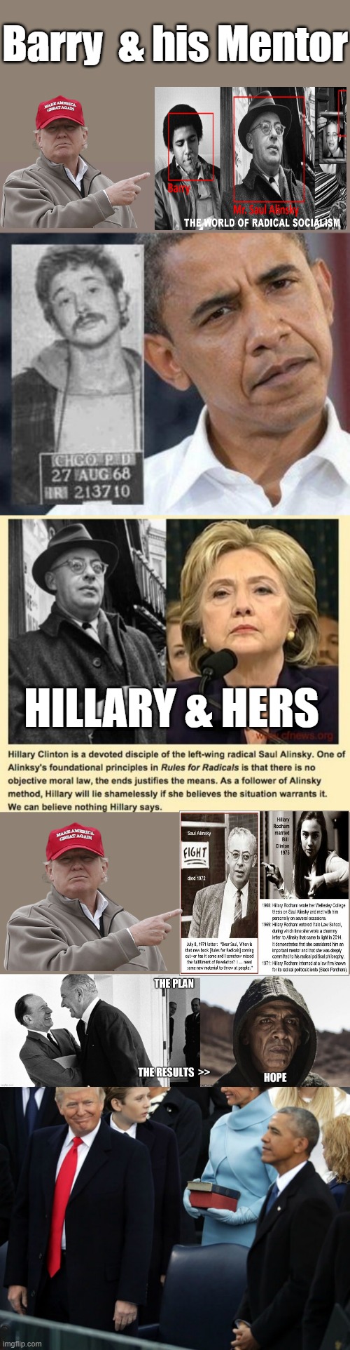 OH what a tangeled web they weave, when first they practice to decieve | Barry  & his Mentor; HILLARY & HERS | made w/ Imgflip meme maker