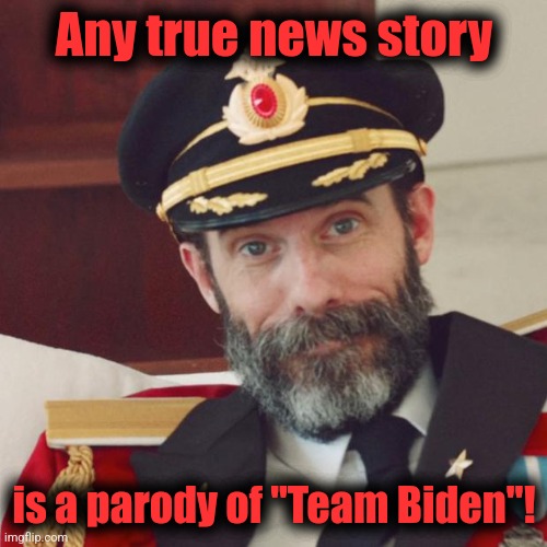 Captain Obvious | Any true news story is a parody of "Team Biden"! | image tagged in captain obvious | made w/ Imgflip meme maker