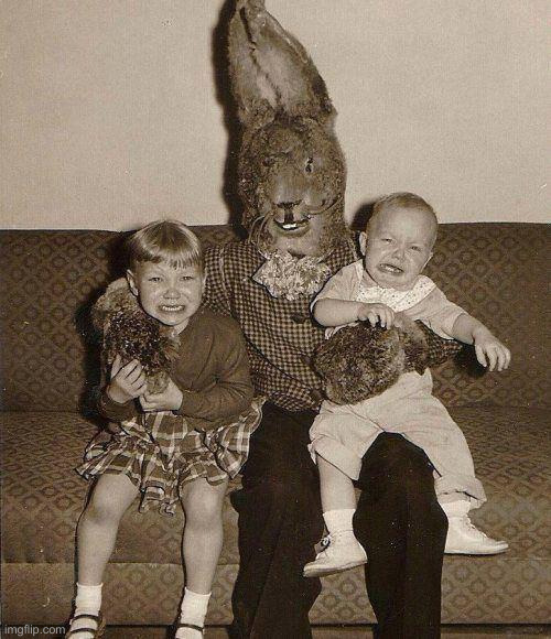 I'm Ready To Go ! | image tagged in creepy easter bunny,cringe,funny memes,funny | made w/ Imgflip meme maker