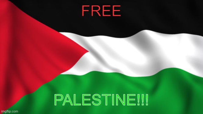 PALESTINE SHALL REMAIN STRONG!!! | FREE; PALESTINE!!! | image tagged in palestine flag | made w/ Imgflip meme maker