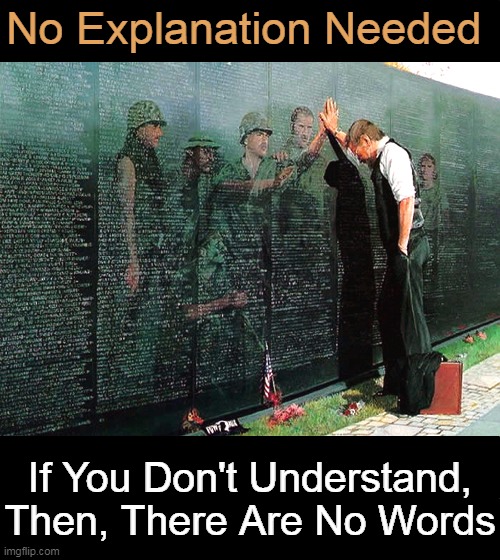No Explanation Needed; If You Don't Understand,
Then, There Are No Words | image tagged in politics,us military,respect,honor,gratitude,americans | made w/ Imgflip meme maker