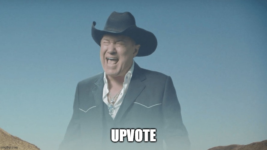 do it | UPVOTE | image tagged in screaming cowboy | made w/ Imgflip meme maker