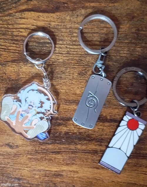 Bought these keychains of somes of my fav Animes and showing them cuz why not | made w/ Imgflip meme maker