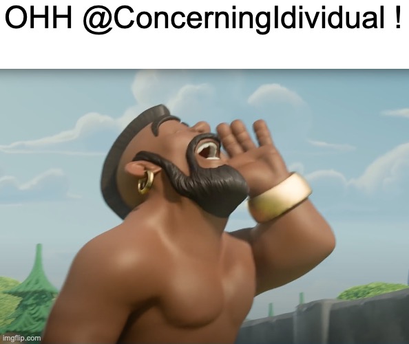 hog ridaaaa | OHH @ConcerningIdividual ! | image tagged in hog ridaaaa | made w/ Imgflip meme maker
