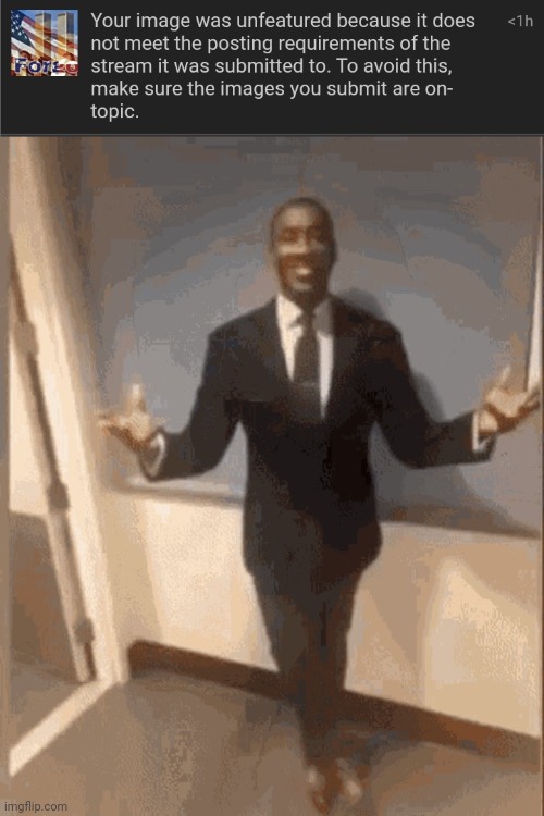 image tagged in smiling black guy in suit | made w/ Imgflip meme maker