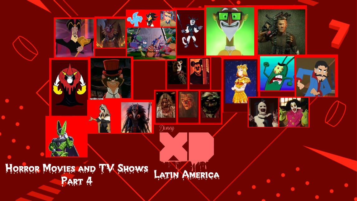 High Quality Disney XD LA Horror Movies and TV Shows Villains 4 Blank Meme Template