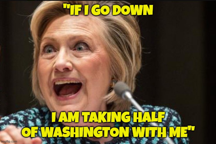 I really do not see the problem here | "IF I GO DOWN; I AM TAKING HALF OF WASHINGTON WITH ME" | image tagged in hillary clinton,bill clinton,pedophiles,government corruption,maga,make america great again | made w/ Imgflip meme maker