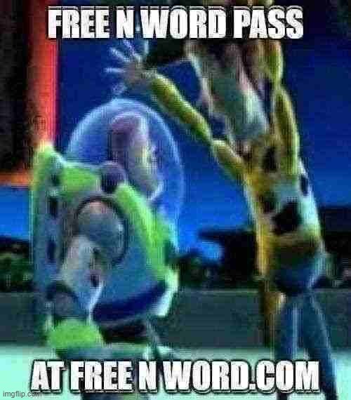 free n word pass at free n word.com Blank Meme Template