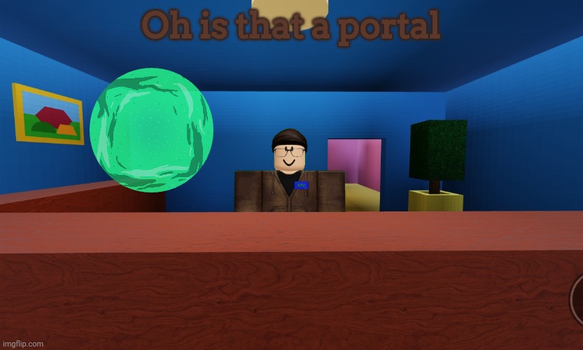 ㅤ | Oh is that a portal | image tagged in gilbert | made w/ Imgflip meme maker