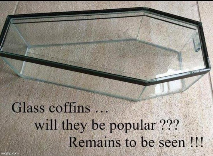 Coffin | image tagged in coffin,glass | made w/ Imgflip meme maker