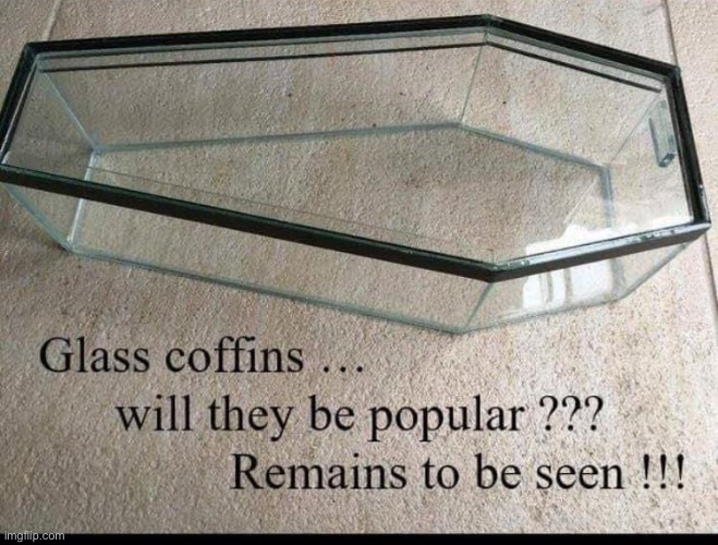 Coffin | image tagged in coffin,glass | made w/ Imgflip meme maker