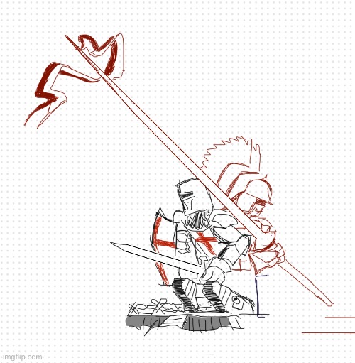 silly WIP (i was jammin to sabaton) | image tagged in then the winged hussars arrived | made w/ Imgflip meme maker