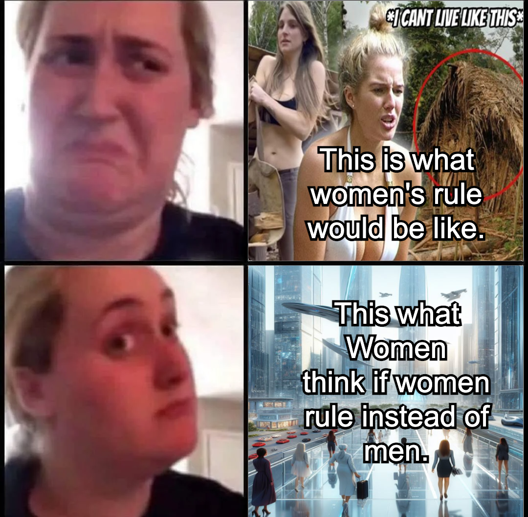 High Quality Women's non-fictional Reality vs Women's Fictional Reality Blank Meme Template