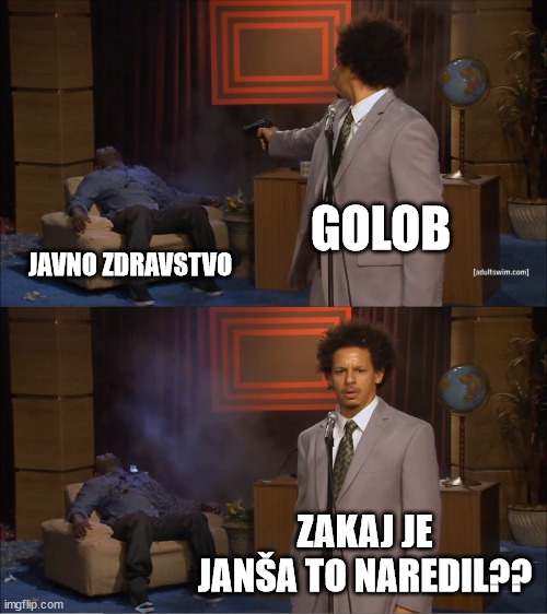 Who Killed Hannibal Meme | GOLOB; JAVNO ZDRAVSTVO; ZAKAJ JE JANŠA TO NAREDIL?? | image tagged in memes,who killed hannibal | made w/ Imgflip meme maker